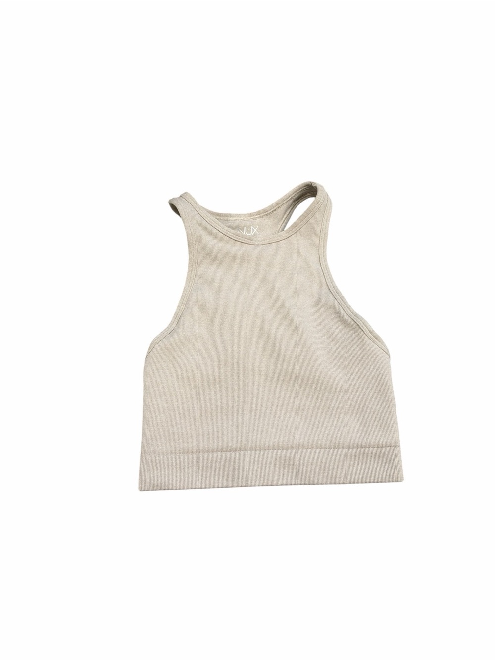 NUX Beige Racerback Sports Bra